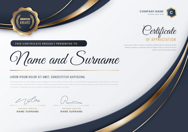 Free Vector | Gradient elegant certificate template