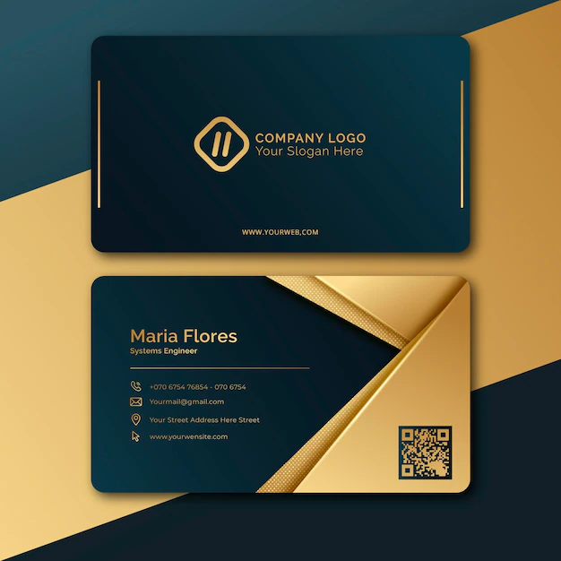 Free Vector | Gradient golden luxury business card template