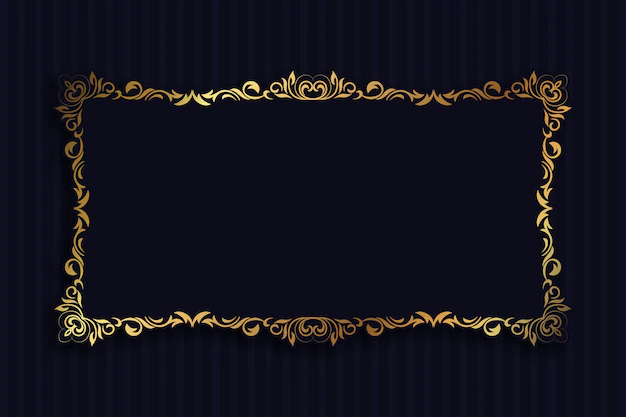 Free Vector | Gradient golden luxury frame template