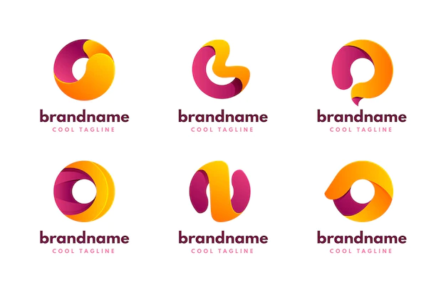 Free Vector | Gradient o logo template set