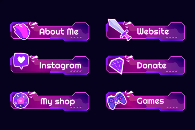 Free Vector | Gradient pack of twitch panels