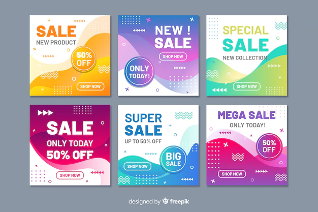 Free Vector | Gradient sale instagram post collection