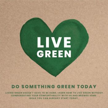 Free Vector | Green heart template inside eco-friendly torn kraft paperboard