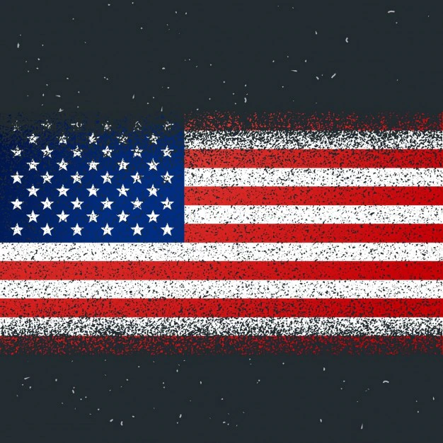 Free Vector | Grunge textured flag of america