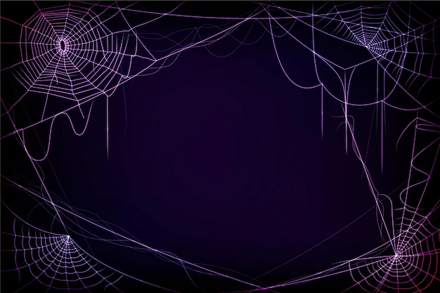Free Vector | Halloween neon cobweb background