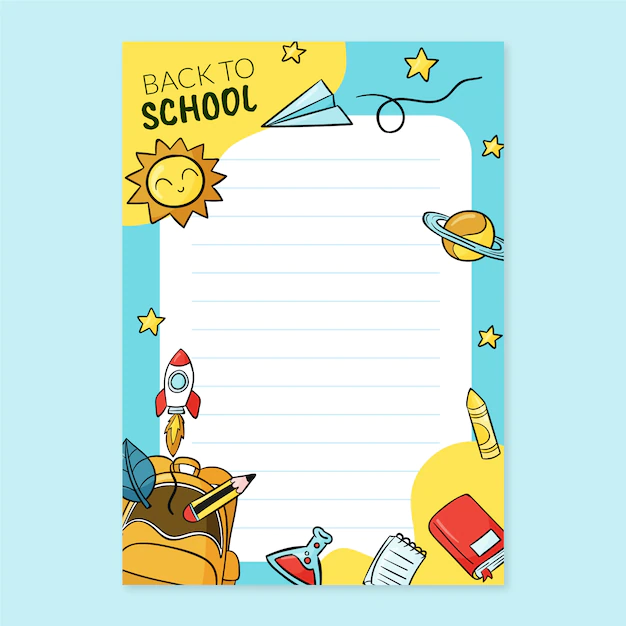 Free Vector | Hand drawn back to school card template