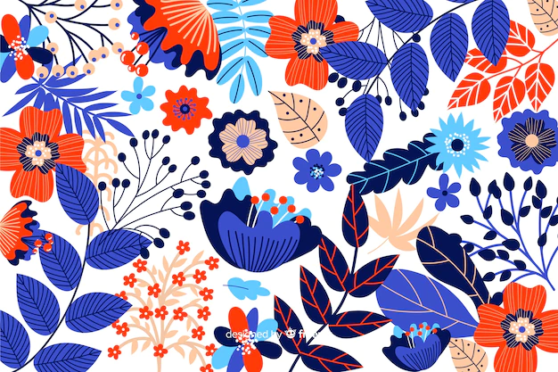 Free Vector | Hand drawn colorful flowers background