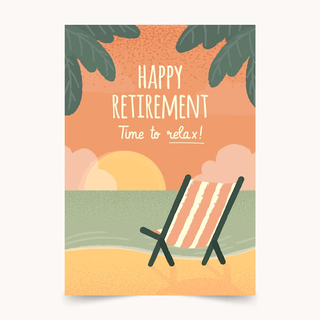 Free Vector | Hand drawn creative retirement greeting card