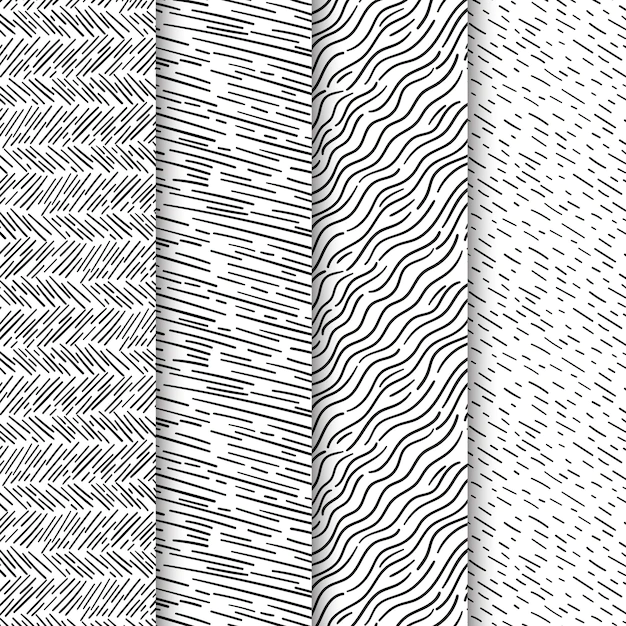 Free Vector | Hand drawn  engraving  pattern pack