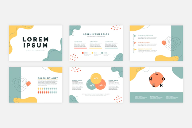 Free Vector | Hand drawn flat design business presentation templates