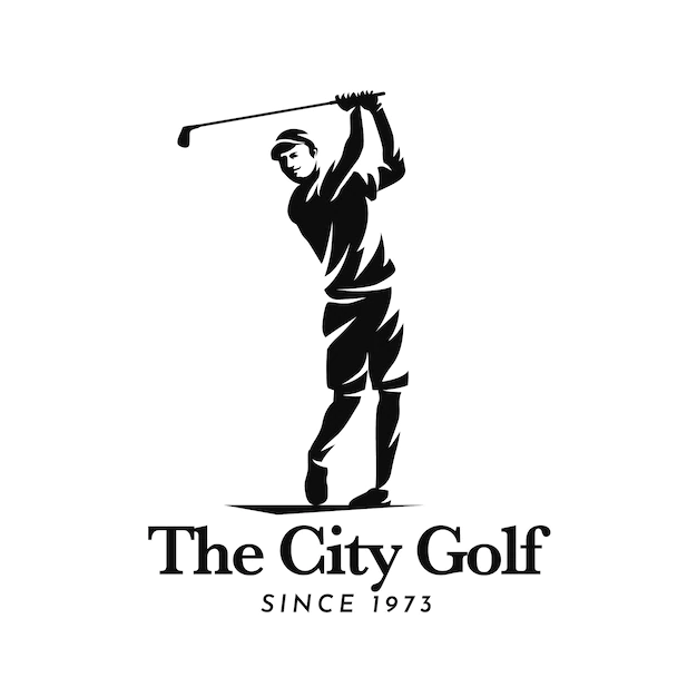 Free Vector | Hand drawn flat design golf logo template