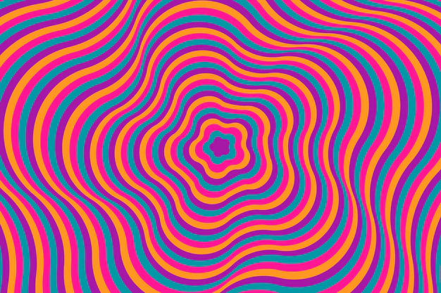 Free Vector | Hand drawn flat groovy psychedelic background