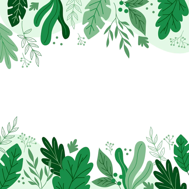 Free Vector | Hand drawn green leaves background