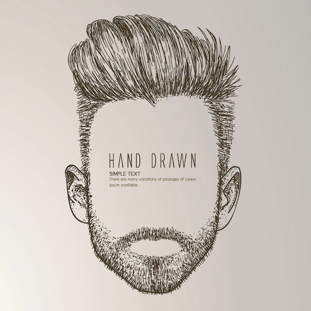 Free Vector | Hand drawn man with beard