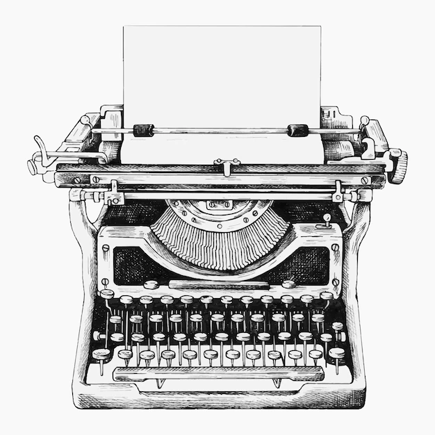 Free Vector | Hand drawn retro typewriter