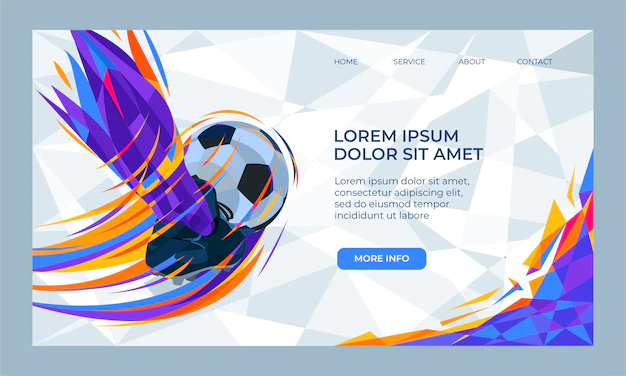 Free Vector | Hand drawn soccer landing page template