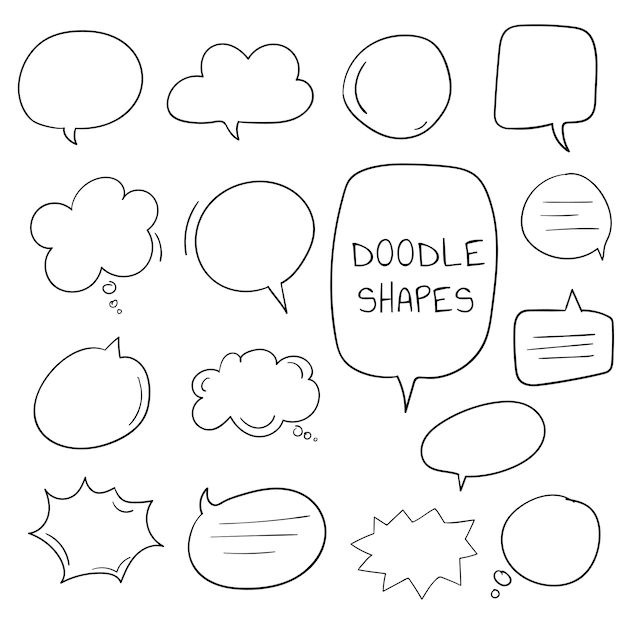 Free Vector | Hand drawn speech bubble collection