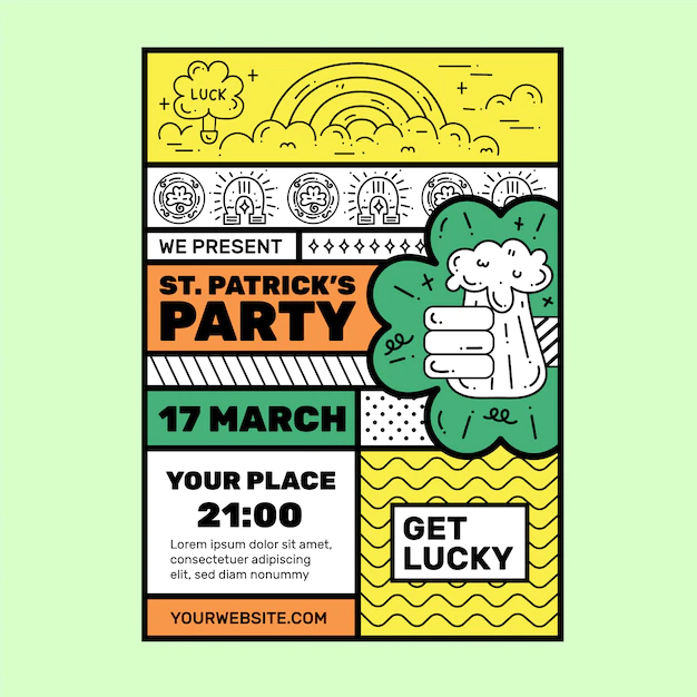 Free Vector | Hand drawn st patricks day poster template