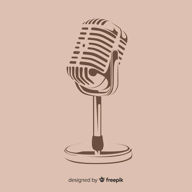 Free Vector | Hand drawn vintage microphone