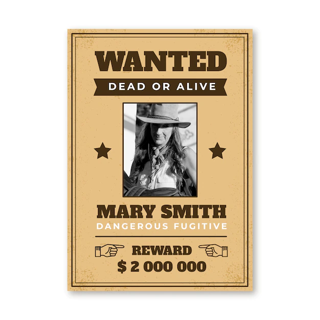 Free Vector | Hand-drawn vintage texture wanted poster