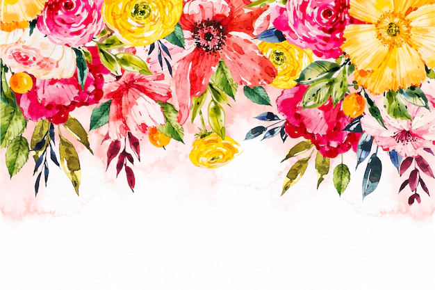 Free Vector | Hand painted floral background