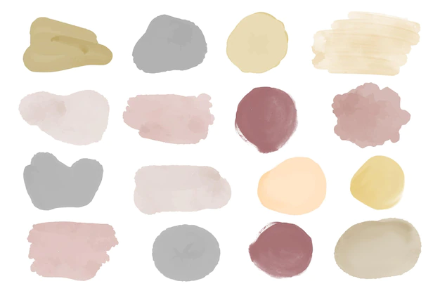 Free Vector | Hand painted watercolor stain collection