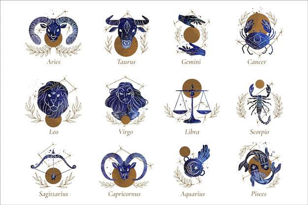 Free Vector | Hand painted watercolor zodiac sign collection
