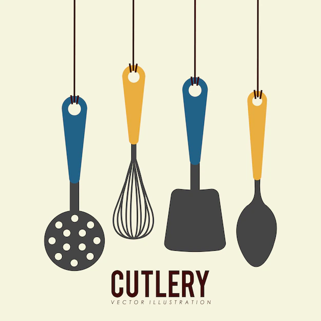 Free Vector | Hanging cutlery