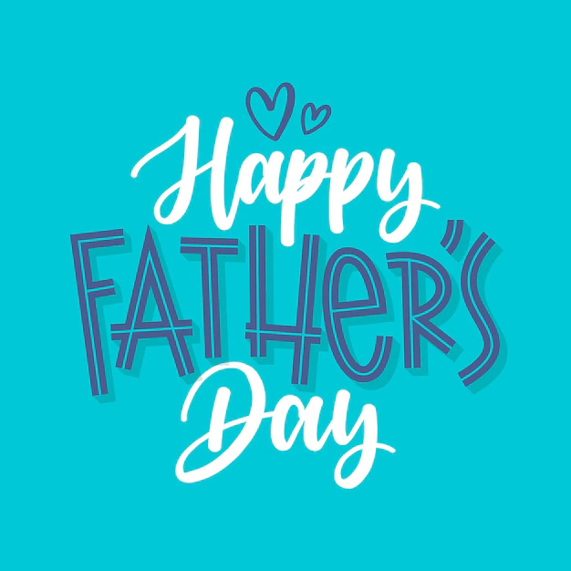 Free Vector | Happy father day with hearts