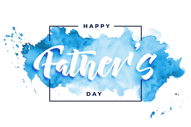 Free Vector | Happy fathers day watercolor card design