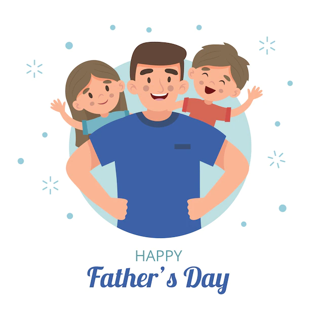 Free Vector | Happy flat design father's day and family