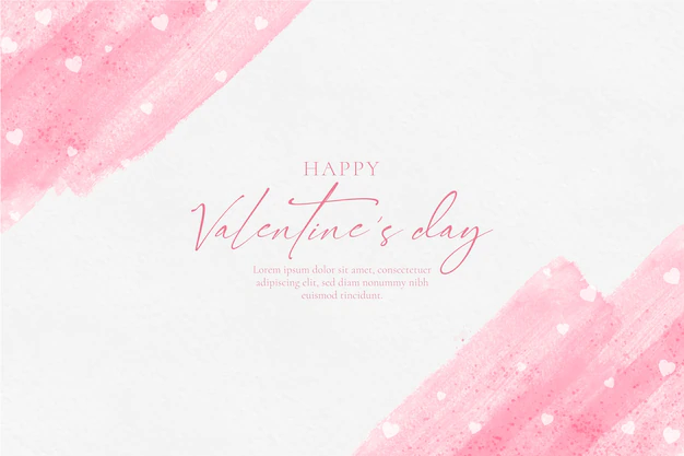 Free Vector | Happy valentines day watercolor background