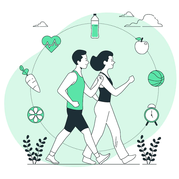 Free Vector | Healthy lifestyle concept illustration