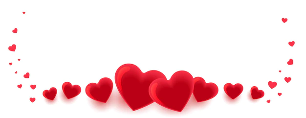 Free Vector | Hearts decoration banner for valentines day