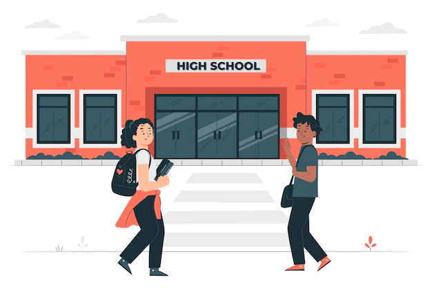 Free Vector | High school concept illustration