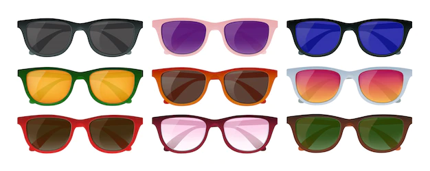 Free Vector | Hipster sunglasses set