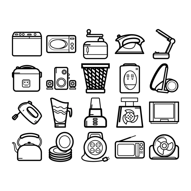 Free Vector | Home devices icons collection