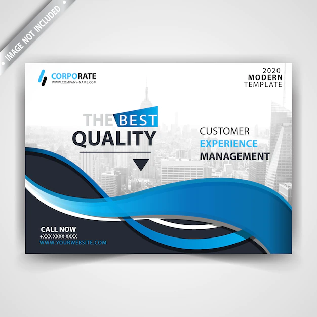 Free Vector | Horizontal booklet commercial flyer