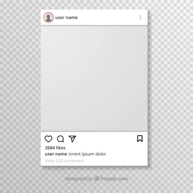 Free Vector | Instagram post with transparent background