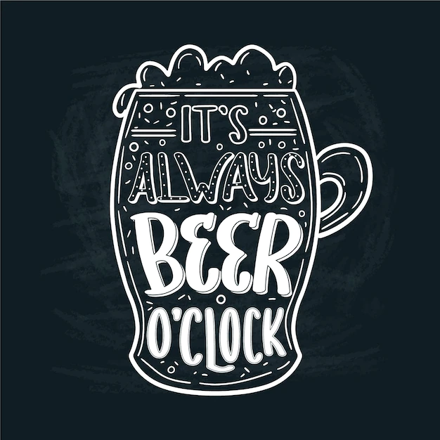 Free Vector | International beer day lettering concept