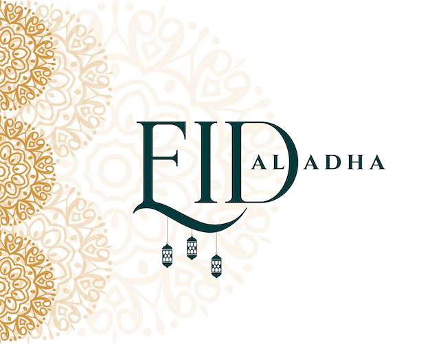 Free Vector | Islamic eid al adha bakrid festival decorative background