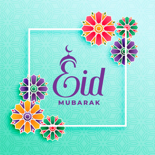 Free Vector | Islamic eid festival beautiful greeting