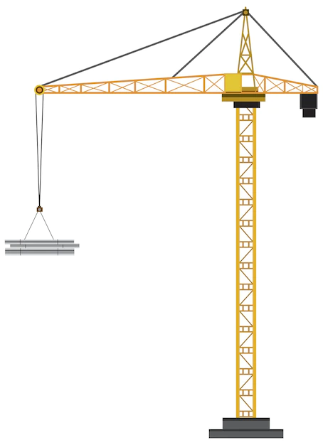Free Vector | Isolated tower crane cartoon style