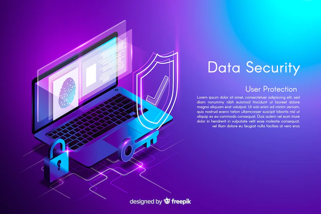 Free Vector | Isometric data security background