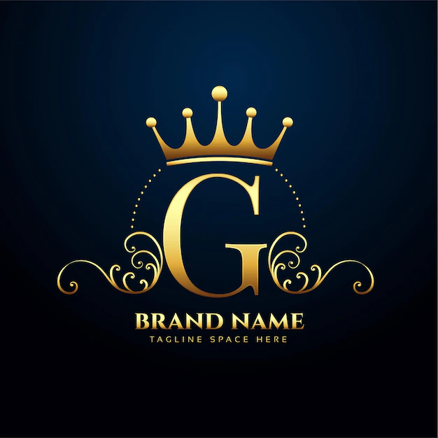 Free Vector | Letter g premium floral and crown logo design