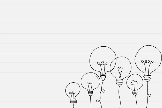 Free Vector | Light bulb doodle border