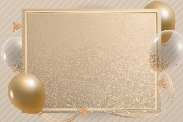 Free Vector | Luxurious gold balloons frame background