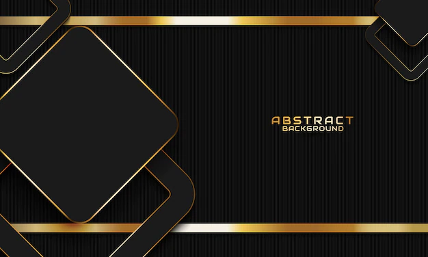 Free Vector | Luxury black background with gold accent