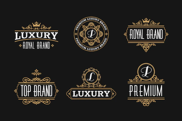 Free Vector | Luxury retro logo set