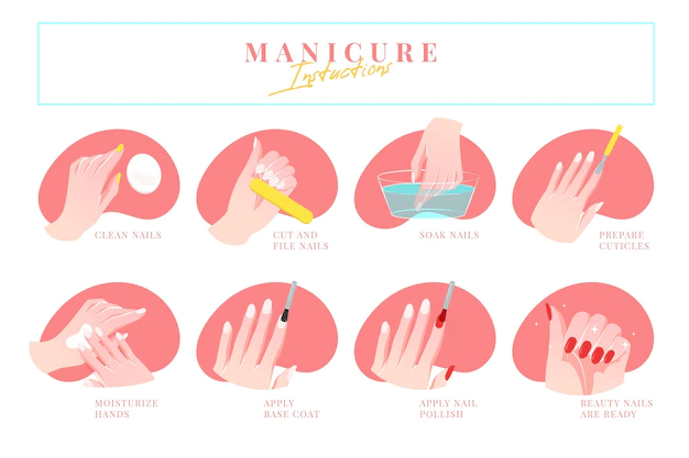 Free Vector | Manicure instructions